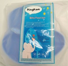 SILICONE SOFT DIVIDED DISH with Suction And Spoon for Baby Toddler By KINGKAM