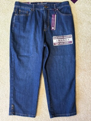 Gloria Vanderbilt Amanda Denim Capris Jeans Size 10 Blue Heritage Fit NWT