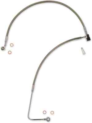 Mg XR Front Lower Brake Line Kit SS Chrome ABS 20.25in. HD Softail Deluxe 11-17