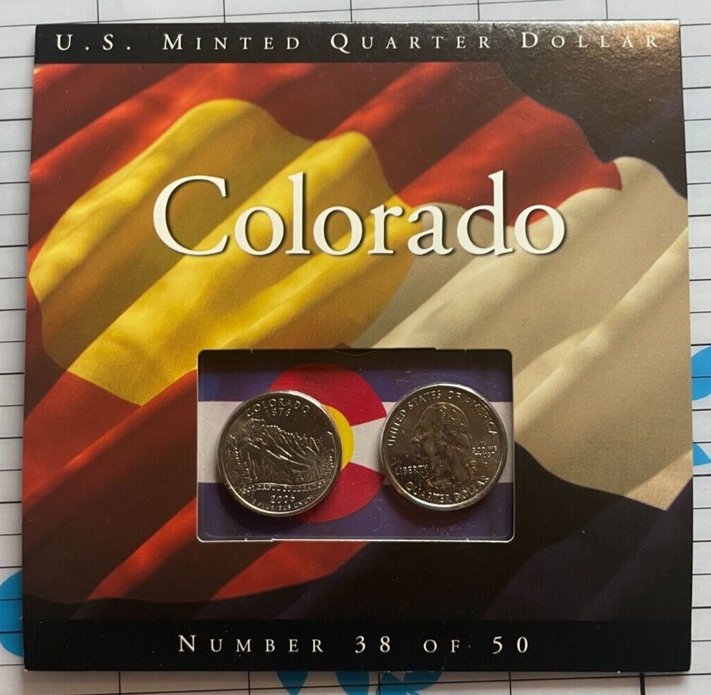 US Minted Quarter Dollar Colorado Numbered Coin Set Sealed 38 Of 50 eBay