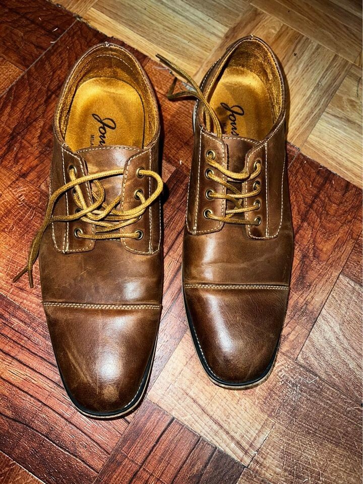 Jousen Milan Mens Leather Dress Oxford Shoes Capped T… Gem