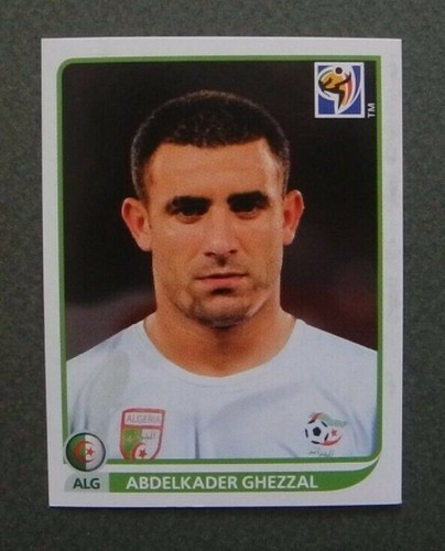Equipo de Argelia o individual Copa Mundial de la FIFA Sudáfrica 2010 PANINI pegatina superior - Imagen 19 de 20