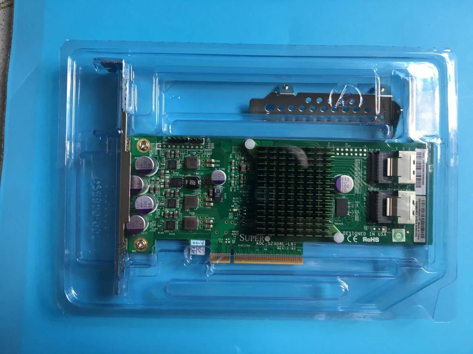 SuperMicro AOC-S2308L-L8i 8 Ports FW:P20 IT Mode PCIe RAID 6Gb/s Controller Card - Image 4 of 4