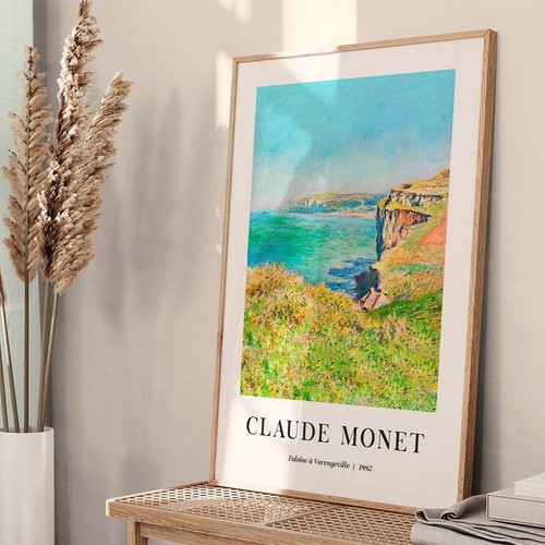 Claude Monet, Cliff Coastal Wall Art Poster Premium Quality Choose your Size - Picture 2 of 3