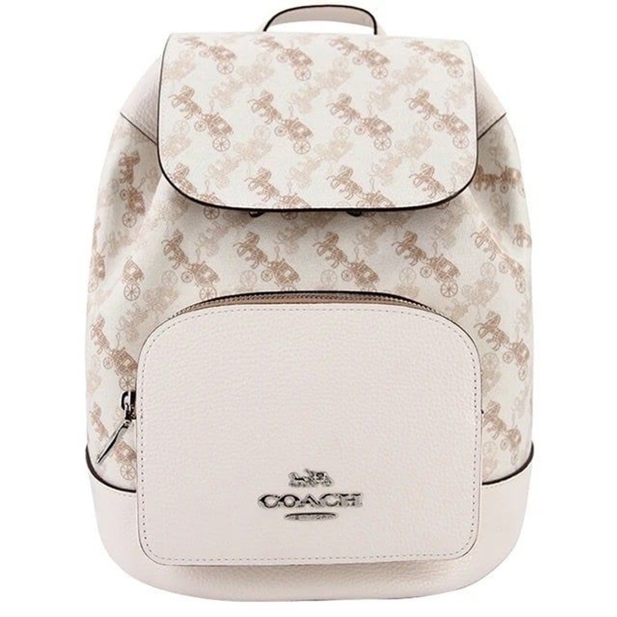 COACH Jes Backpack With Horse And Carriage Print Blue EUC Coach Jes Drawstring Backpack With Horse and | Mercari main image 3