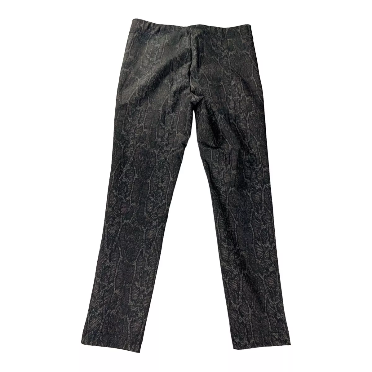 Calvin Klein Pull On Stretch Ponte Pants Faux Snakeskin Skinny