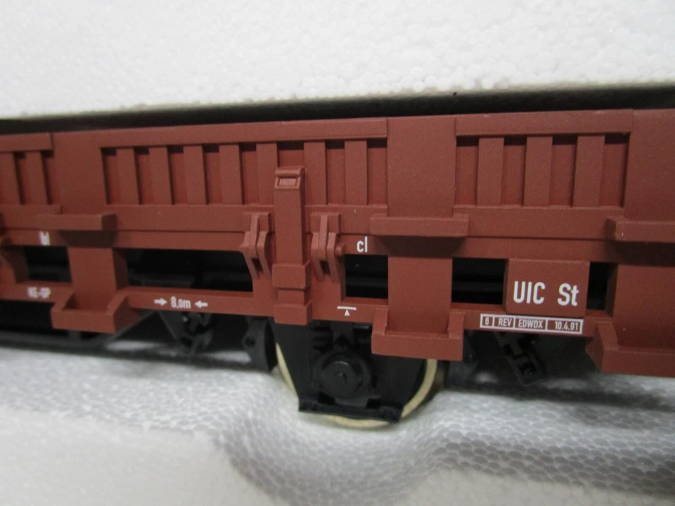 Marklin Gauge 1 G Scale Low Side Flat Freight Car W/ Steel Mats Load NOS 58236 - Image 4 of 4