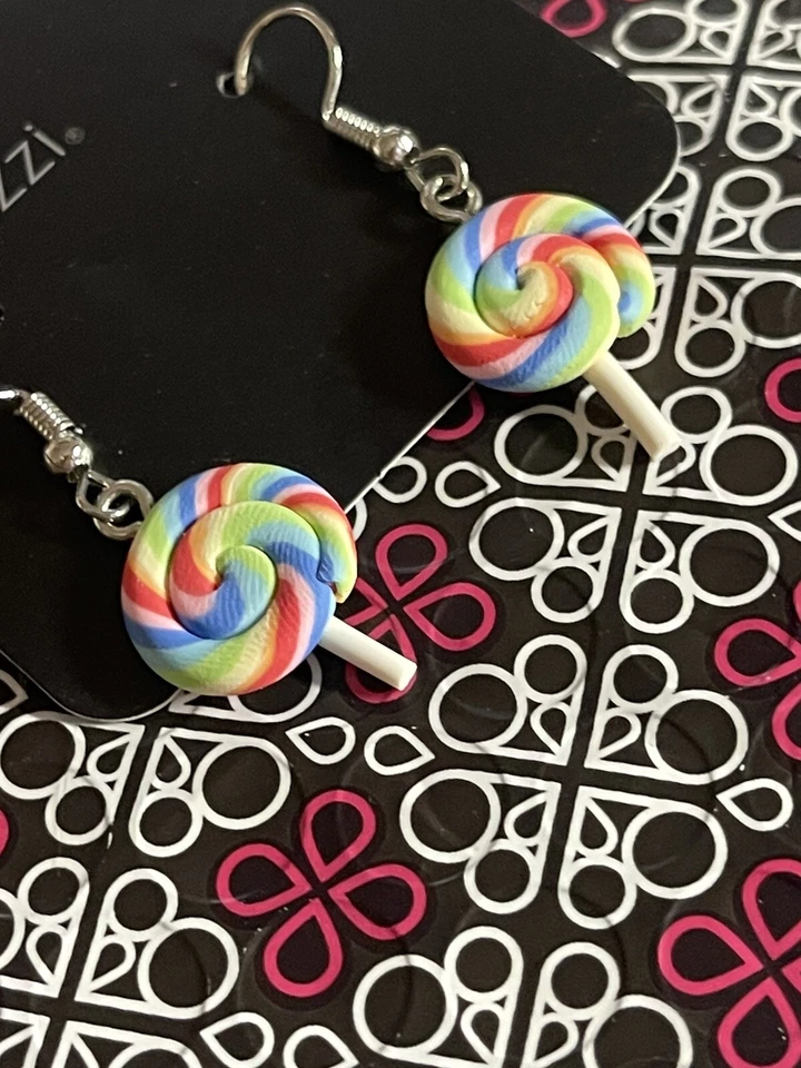 Paparazzi Niños Mujeres Adolescentes Multicolor 🍭 Piruleta Remolino Pendientes Estilo 5 🔥NUEVO CON ETIQUETAS Foto 2 de 4