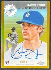 2023 TOPPS CHROME PLATNIUM ANNIVERSARY GAVIN STONE GOLD REFRACTOR RC AUTO #50/50