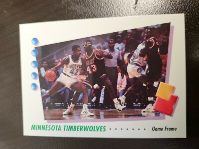 1991 1992 Skybox Minnesota Timberwolves GAME FRAME GLOSSY card #420