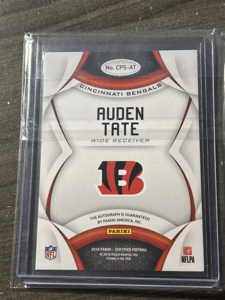 AUDEN TATE 2018 Panini Certified Potential Signatures Mirror Green Auto #D /5 B1 - Image 2 of 2
