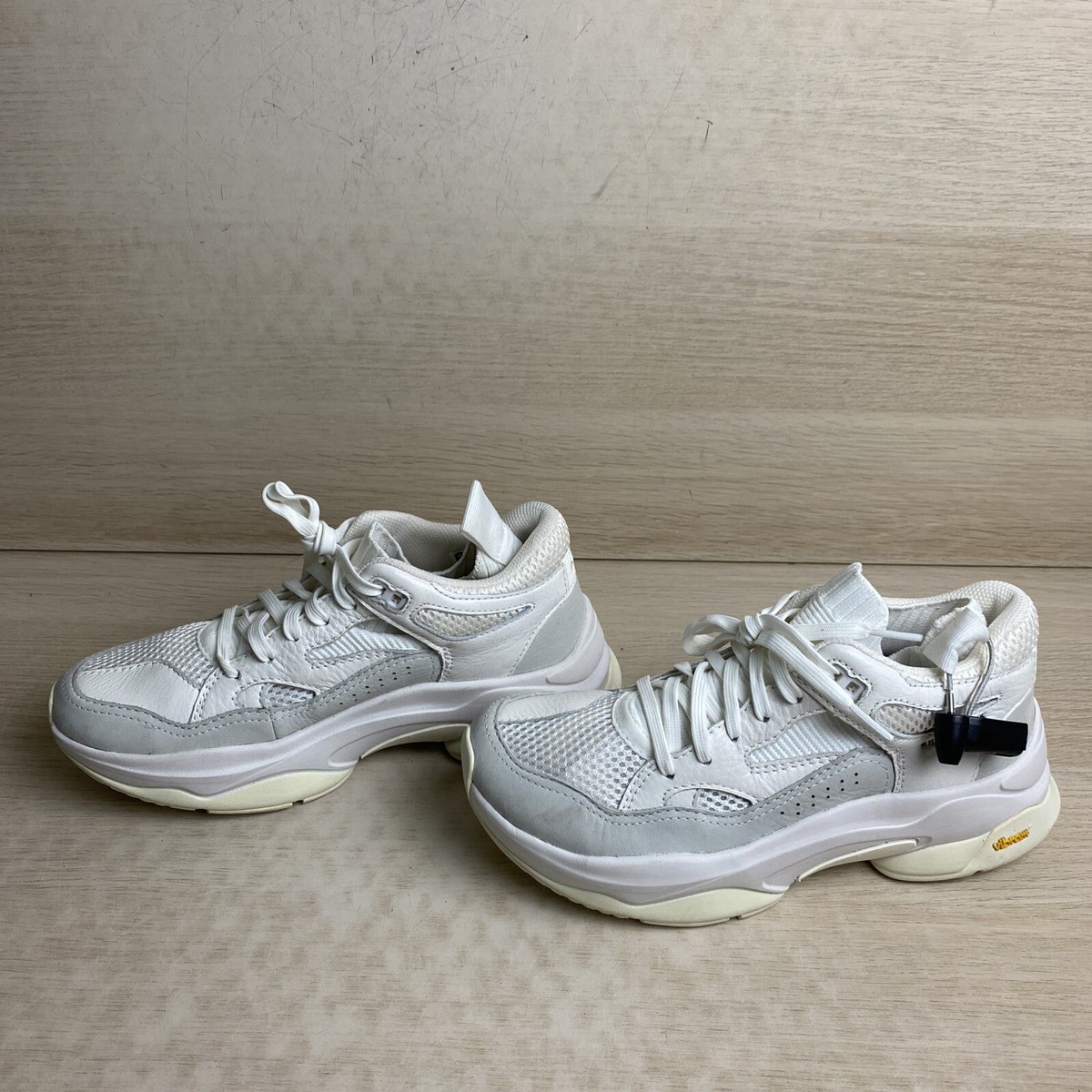 Brandblack SAGA White Leather/Mesh Round Toe Lace Up Chunky Brandblack SAGA White Leather/Mesh Round Toe Lace Up Chunky