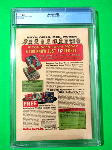 THE AVENGERS # 43 AUG 1967 CGC Grade 6.0 First App Red Guardian Marvel Comics - Picture 2 of 2