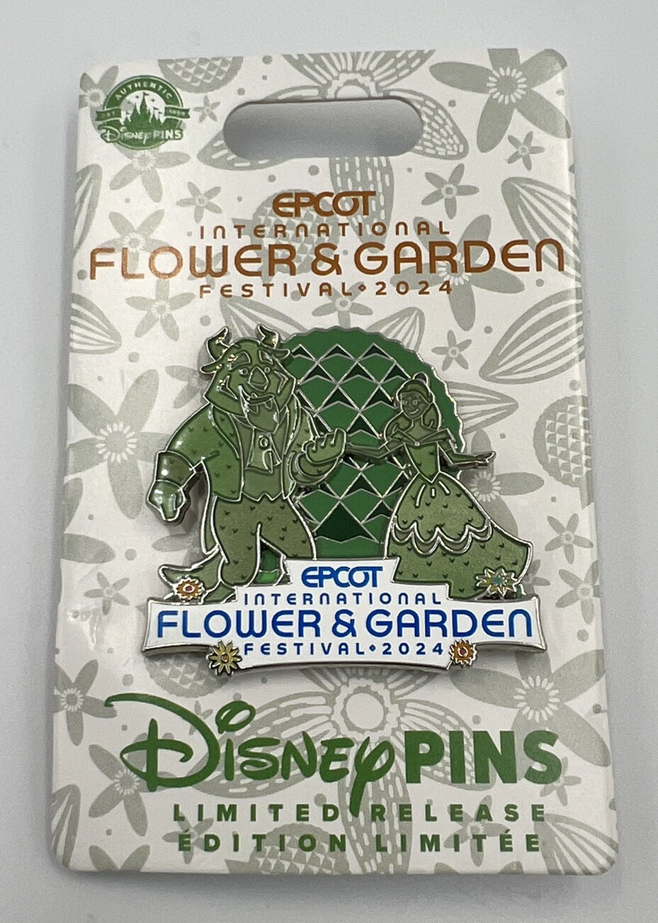 Disney Pin 2024 LR Epcot Flower Garden Festival Beauty And The Beast Belle