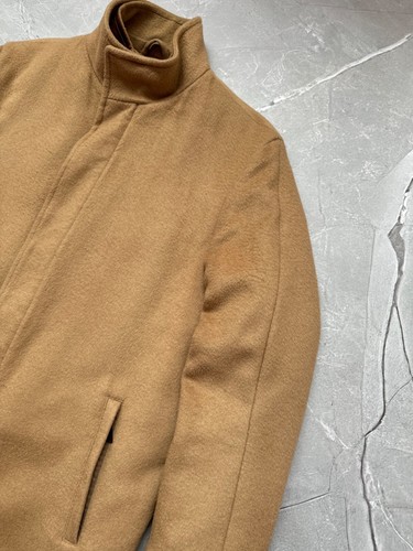 Ermenegildo Zegna Soft Wool Zip Coat Jacket Puffer Lining Camel Size M - Picture 15 of 24