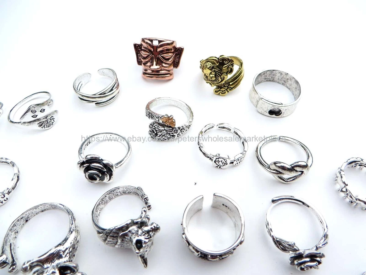 wholesale knuckle rings 15pcs small size toe rings adjustable
