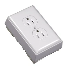 Plastic Nonmetallic Raceway Extending Power On-Wall Outlet + Box White NMW2-D...