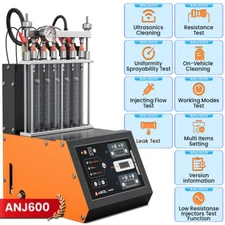 ANCEL ANJ600 Piezo GDI Injector Cleaner Tester Fuel Injector Ultrasonic Cleaning