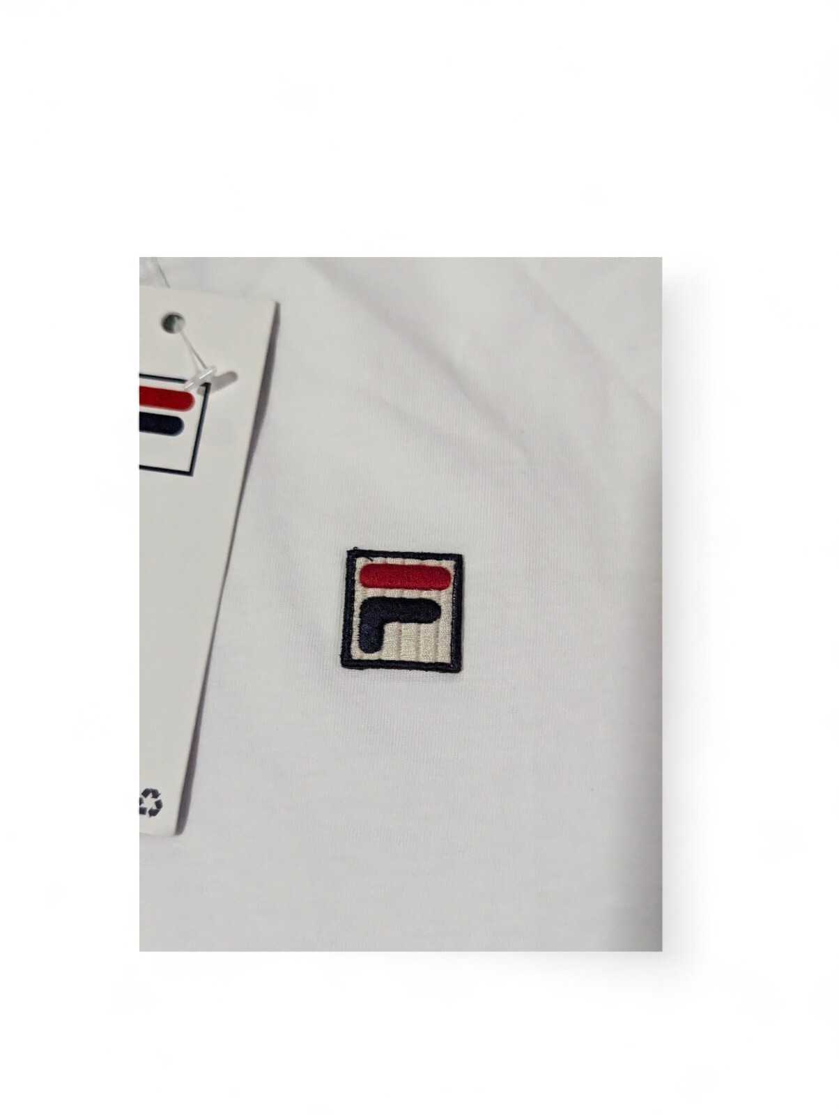 T shirt uomo Fila Marconi Essential Ringer taglia small colore bianco pavone nuova con etichetta