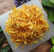 Calendula Petals Wild Crafted Dried ~ 2 oz. White Freshly Packed USA Free Ship
