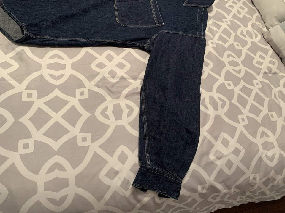 Camisa Vaquera Versace L Vintage Estilo RARO. Etiquetas italianas en la parte posterior. Parches en el codo Foto 3 de 4