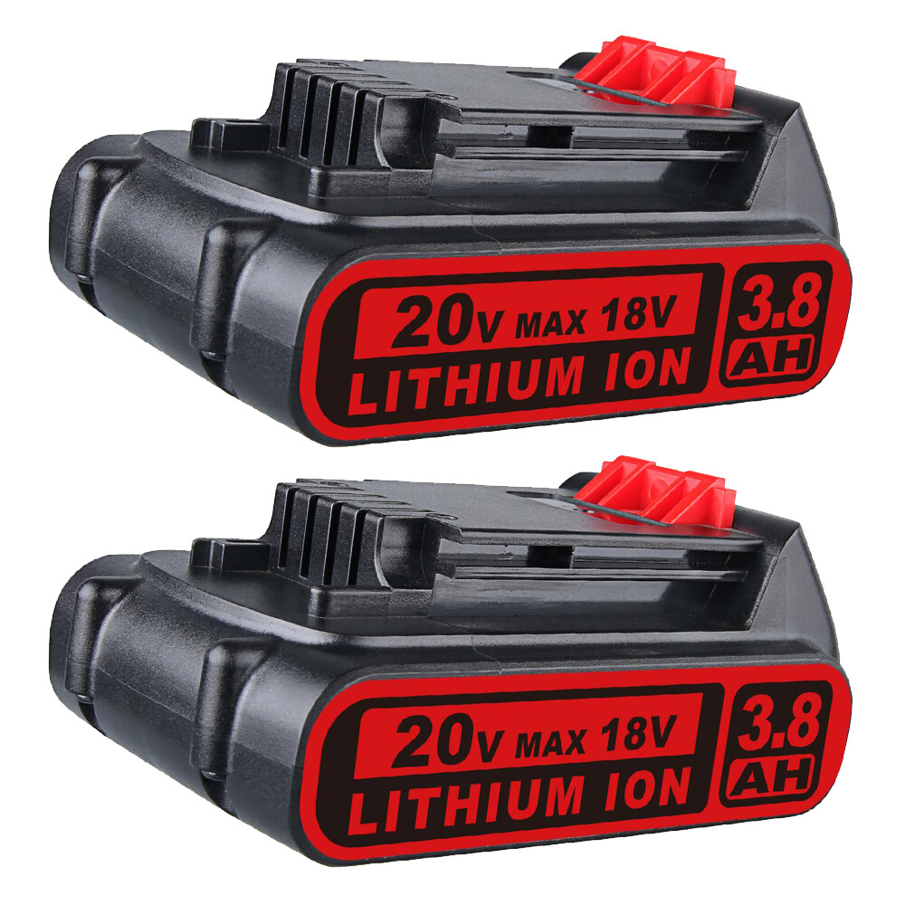 2X 20V Lithium-ion for BLACK+DECKER 3.8Ah Battery 20 Volt LBXR20 LBX20 LBXR20