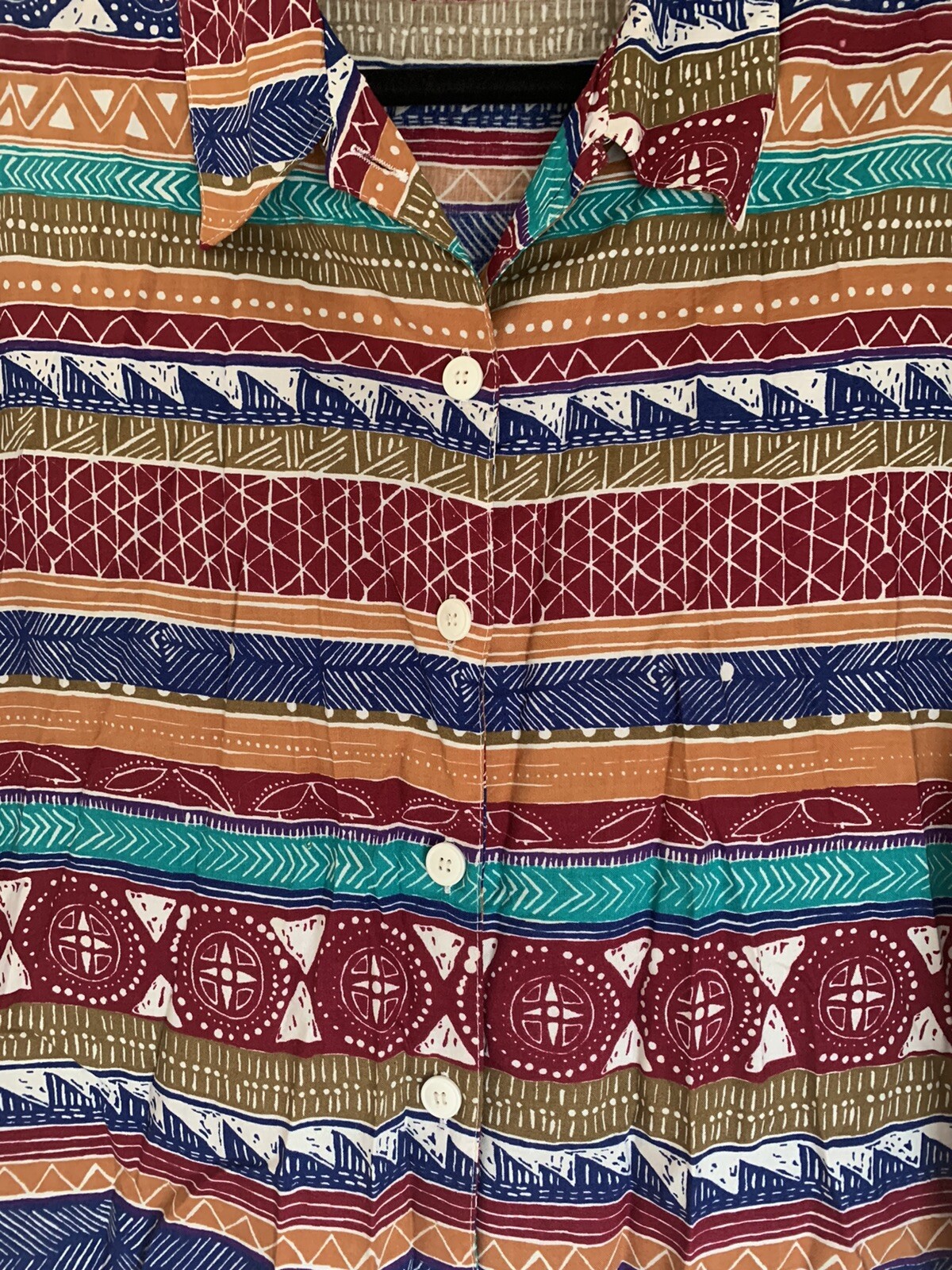 Laura & Jayne Two Patterned Collared Button Down … - image 2