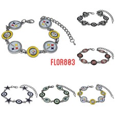 NFL Team Logo Bracelet Sport Fan Jewelry Gift , Birthday Holiday Gift