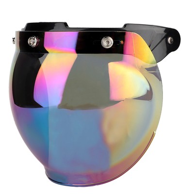 Motorcycle Retro 3 snap Sun Visor Shield Windproof Helmet Lens Colored
