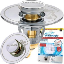 Mer-Maid Drain Magic AS-SEEN-ON-TV Replace Broken or Missing Bathroom Drain