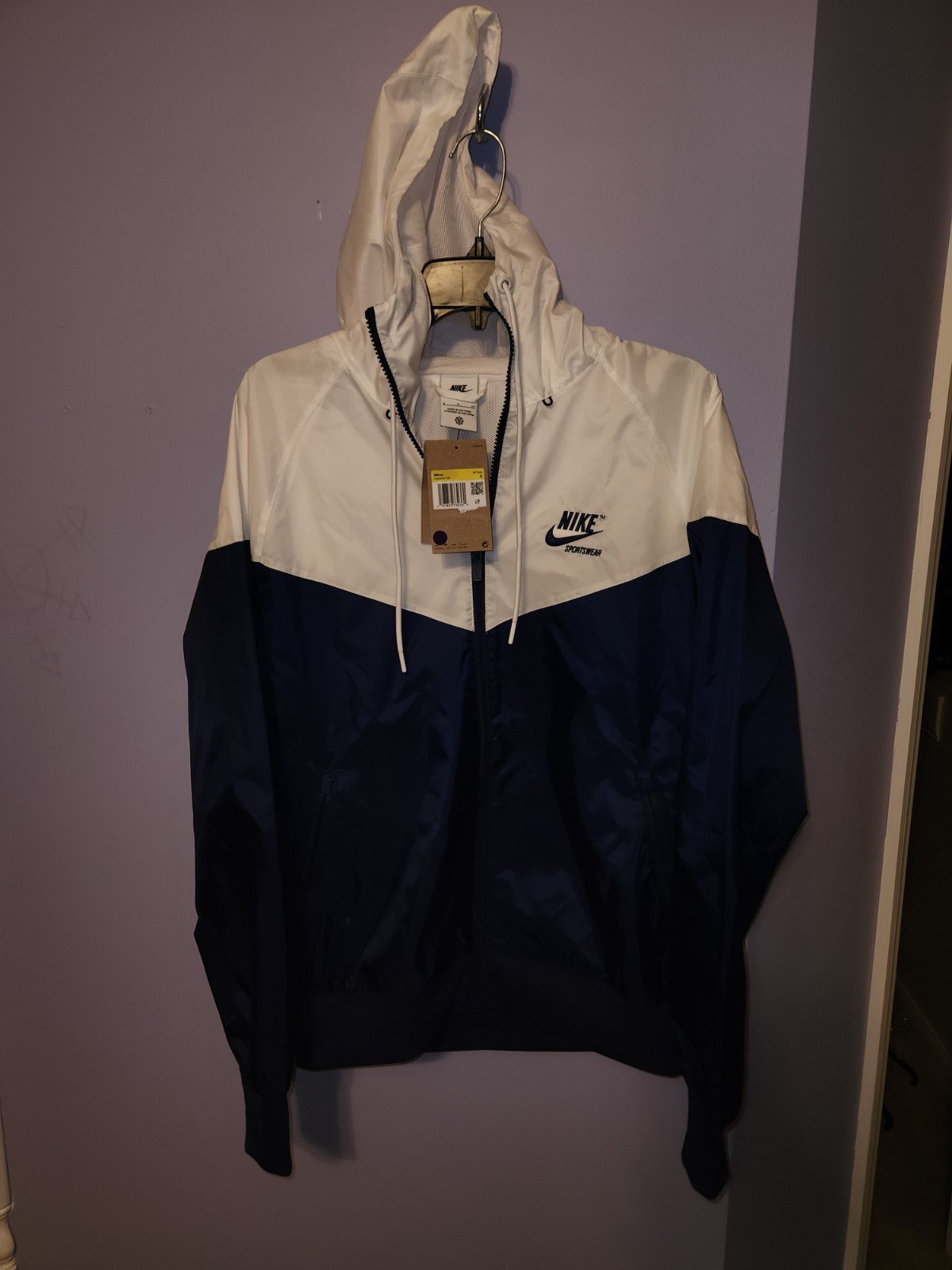 SACAI X NIKE Giacca Nike Sportswear Windrunner Full Zip HJ2040 100 NUOVA CON ETICHETTE Uomo Small BELLA!