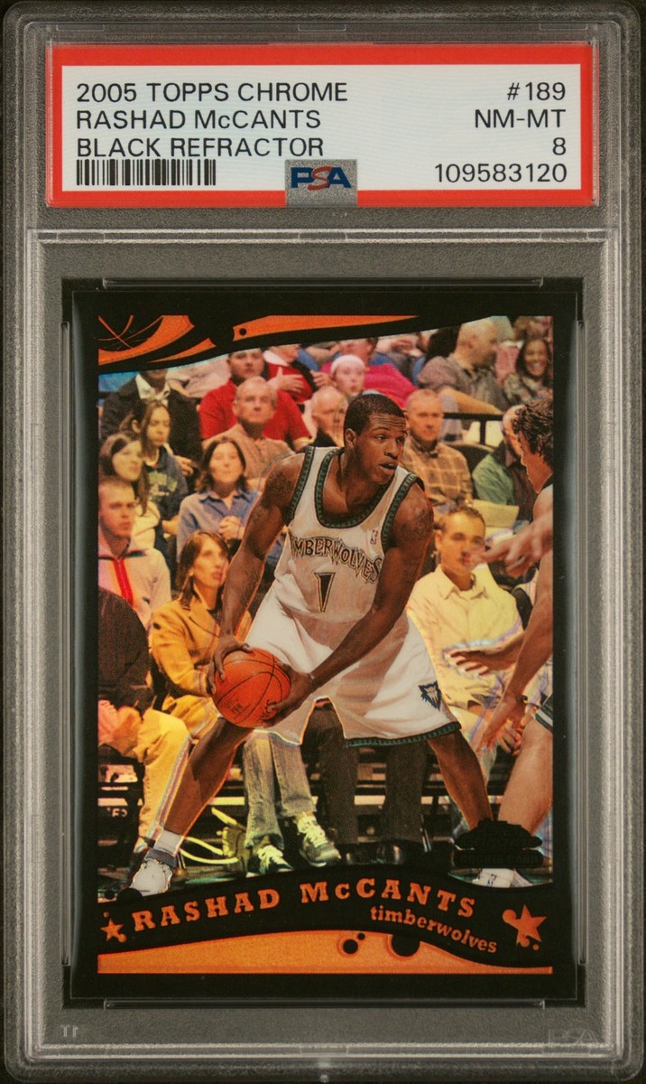 2005 TOPPS CHROME BLACK REFRACTOR #189 RASHAD MCCANTS ROOKIE RC