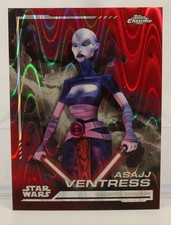 2024 Topps Chrome Star Wars Asajj Ventress 136 Red Blaster RayWave Refractor