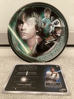 Star Wars Luke Skywalker X-Wing Empire Strikes Back Jedi Collector Plate & Box