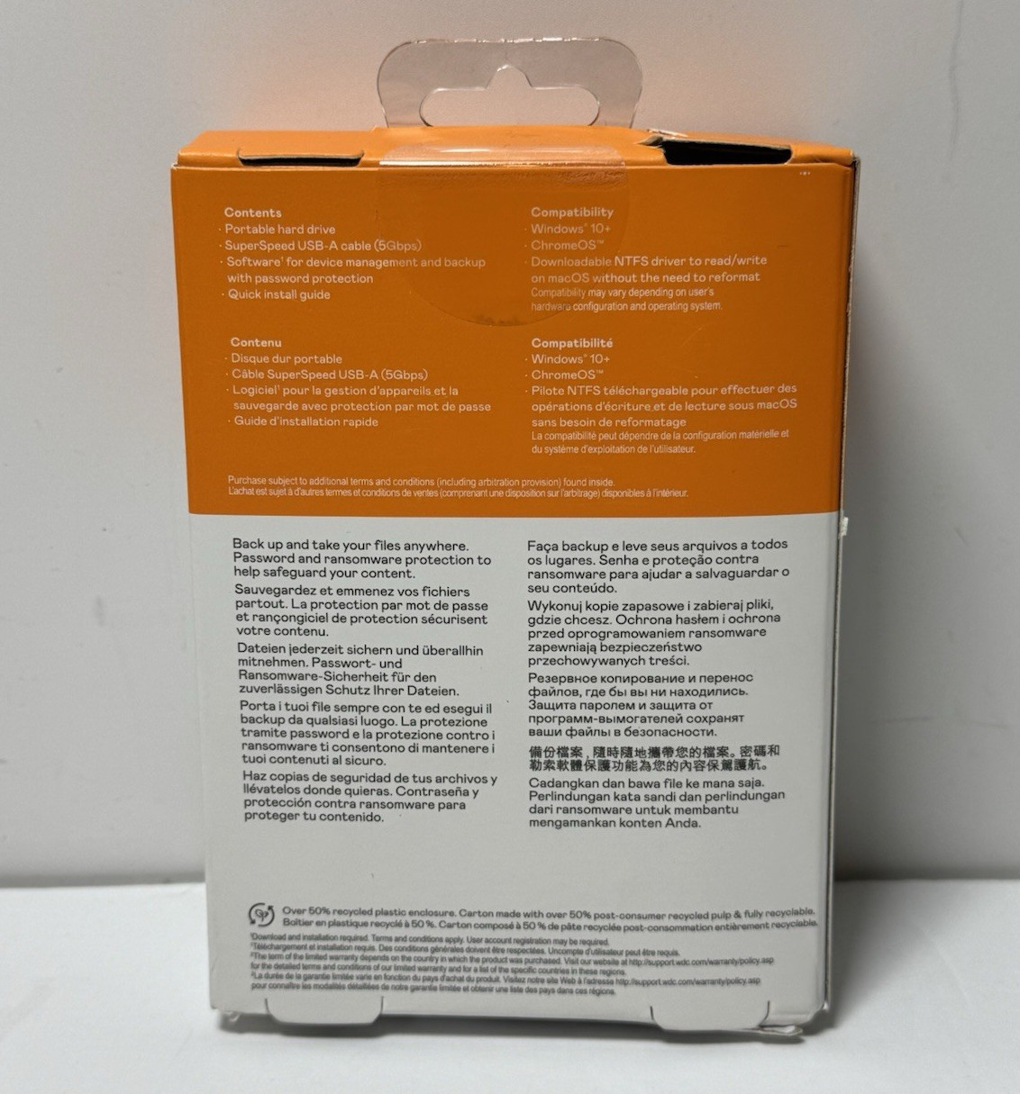 WD- My Passport 6TB External USB 3.0 Portable Hard Drive Black-Brand new