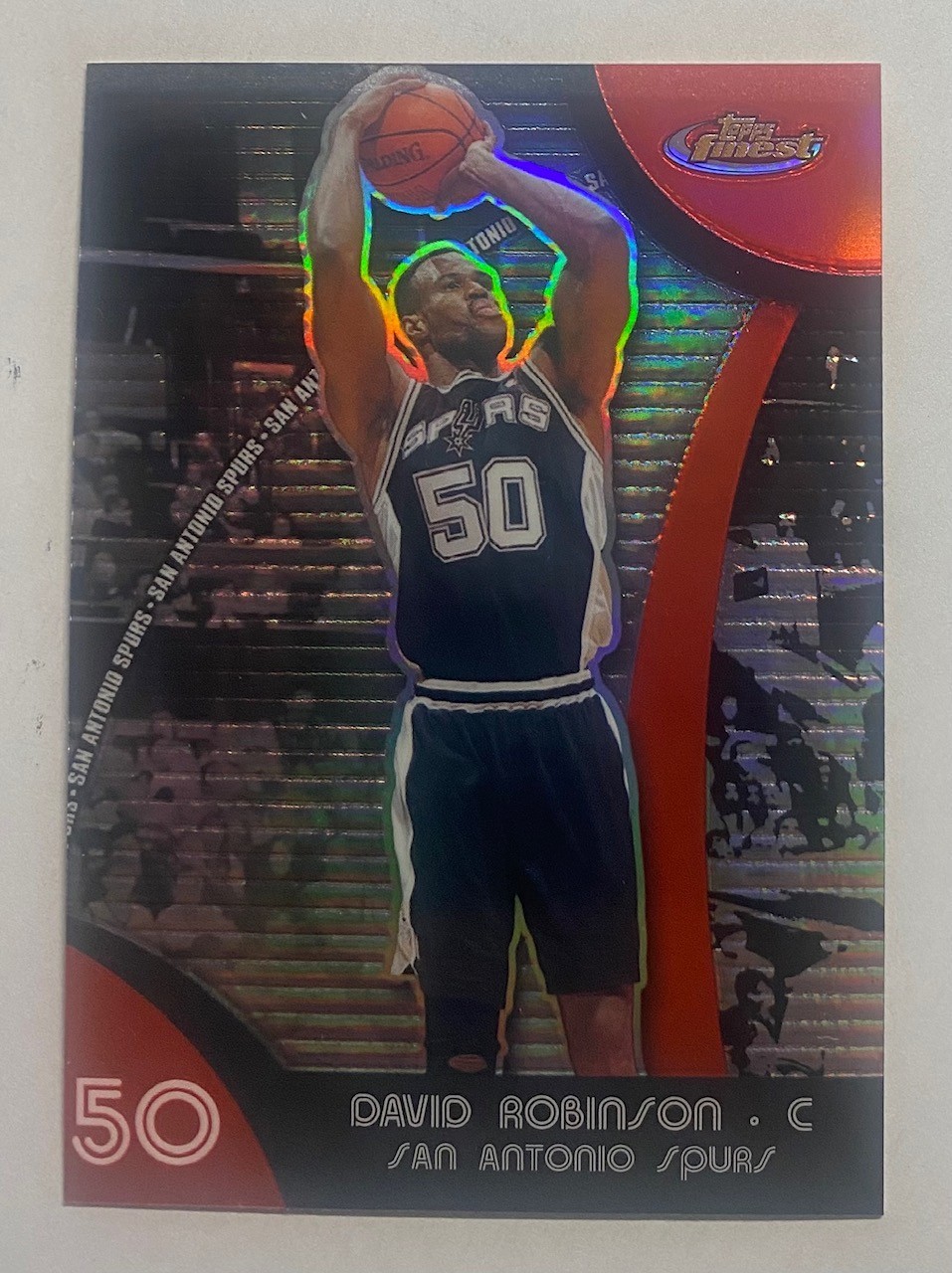 2007-08 Topps Finest Refractor David Robinson #45 HOF