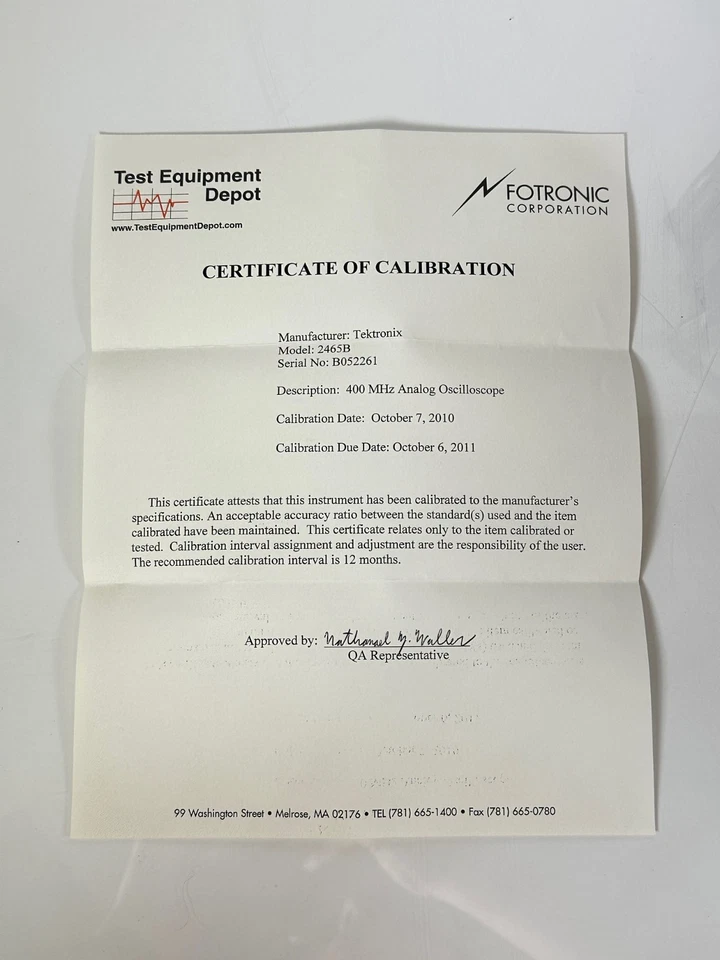 Tektronix 2465B 400MHz Oscilloscope - Image 4 of 4