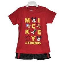 Mickey  Friends 2pc shirt and shorts Boys Set Size 5