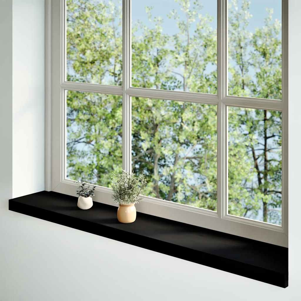 Set 2 Davanzali Rovere Massiccio 110x20 cm - Finitura Marrone Scuro