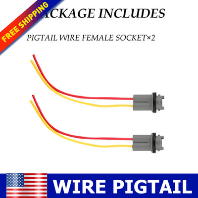 T10 194 921 Socket Bulb Dome Side Marker Light Harness Wire Plug Connectors 2PCS