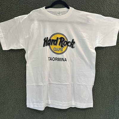 Hard Rock Cafe Taormina Italy Short Sleeve Tee Shirt White 2XL EXCELLENT