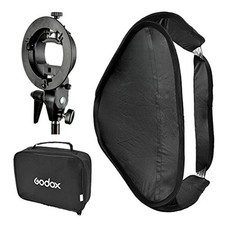 Softbox with S Bracket Bowens S Mount Holder Foldable Mini Size 8080cm Soft K...