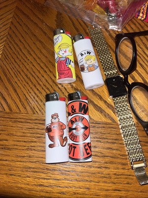 2 New Custom A&W Root Beer Vintage Log Bear  Vintage Have A L@@k Bic Collector