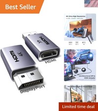 High-Quality 4K DisplayPort to HDMI Adapter Pack: Compatibility with All Devices