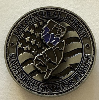 FBI Newark Division Central Jersey Safe Streets Task Force Challenge Coin