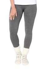 MUK LUKS Women's Fleece Lined Leggings Charcoal