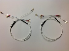 2x Low EMF Kabel mit Gabelschuhen Kupfer vergoldet, z.B. f&uuml;r 3458A oder &auml;hnliche