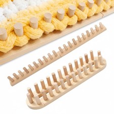 32" Wooden Chunky Blanket Loom - Snag-Knitting Loom for Jumbo Yarn - No Needl...