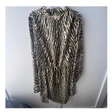 NWT Michael Kors print shirt dress with drawstring waist Size 4