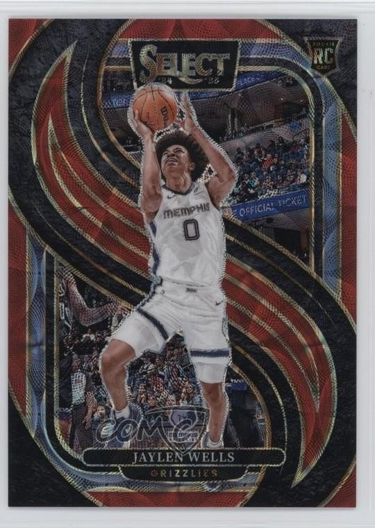 2024-25 Panini Select Premier Level Red Scope Prizm 42/249 Jaylen Wells #188 6o3